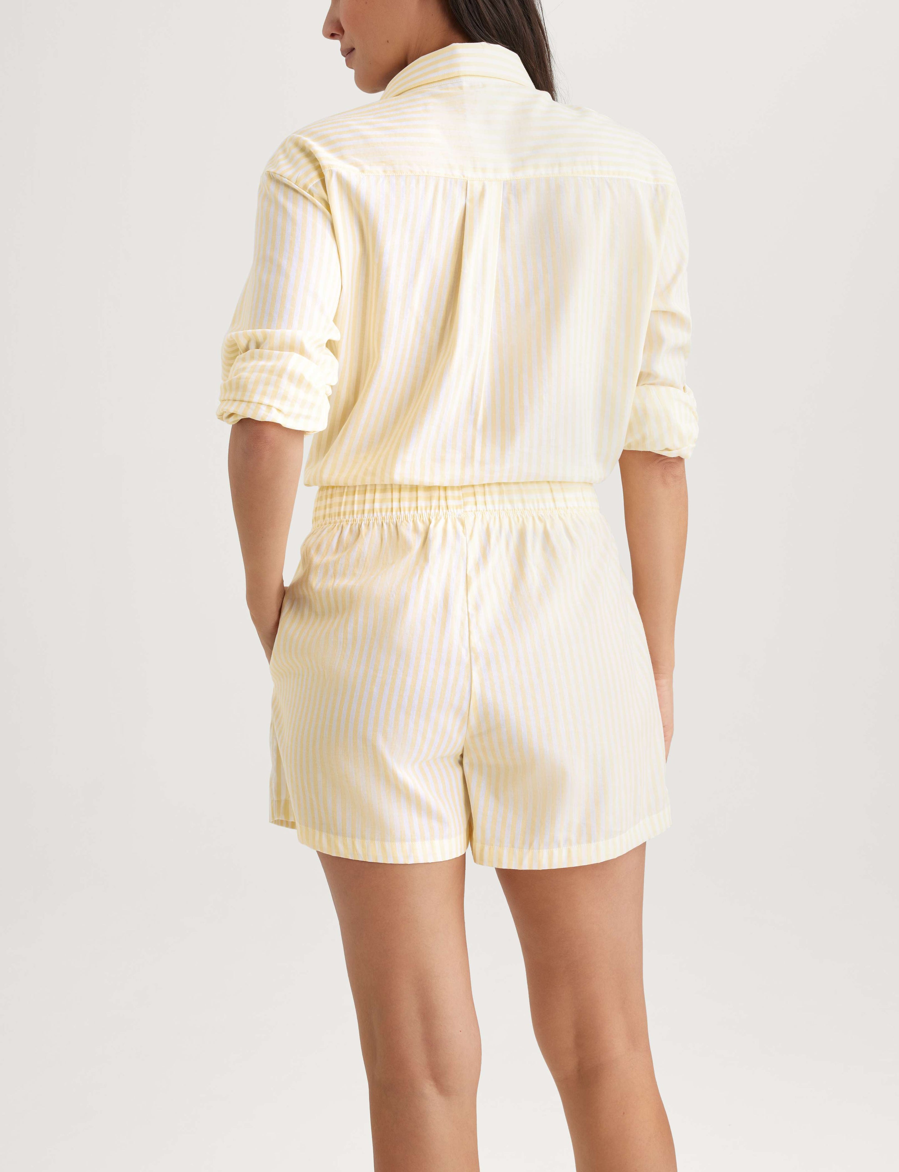Women's Woven Button Down Shirt & Short Set
