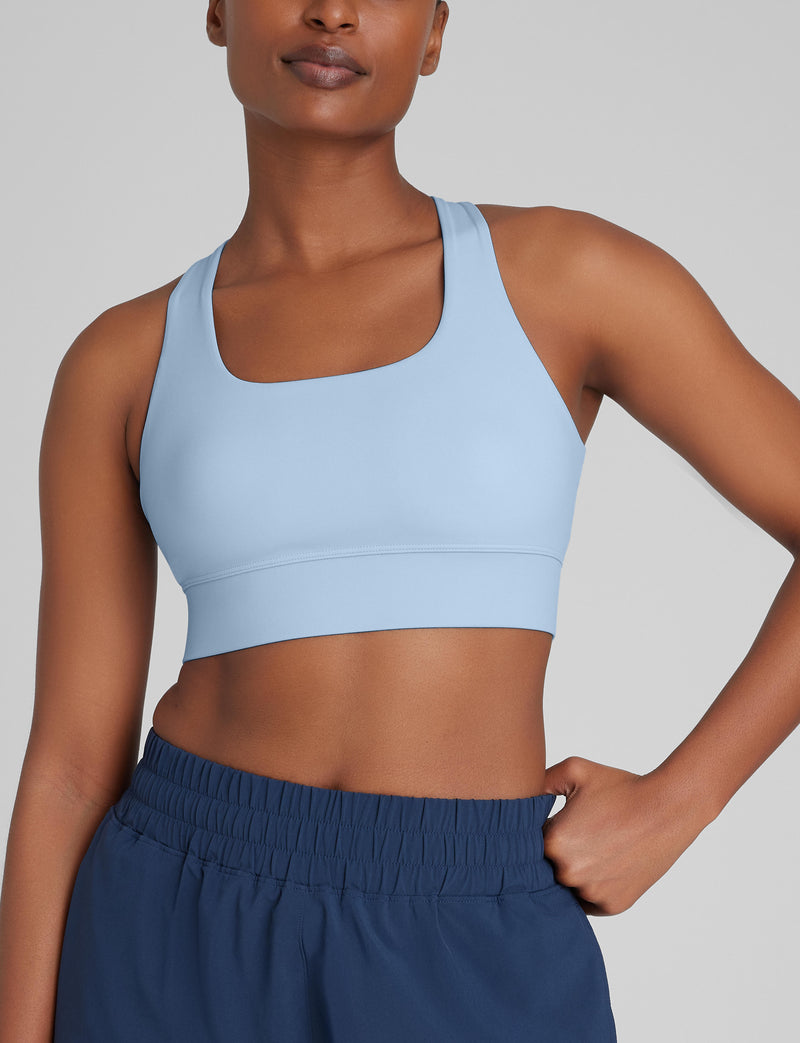 Low Impact Racerback Sports Bra::Cerulean