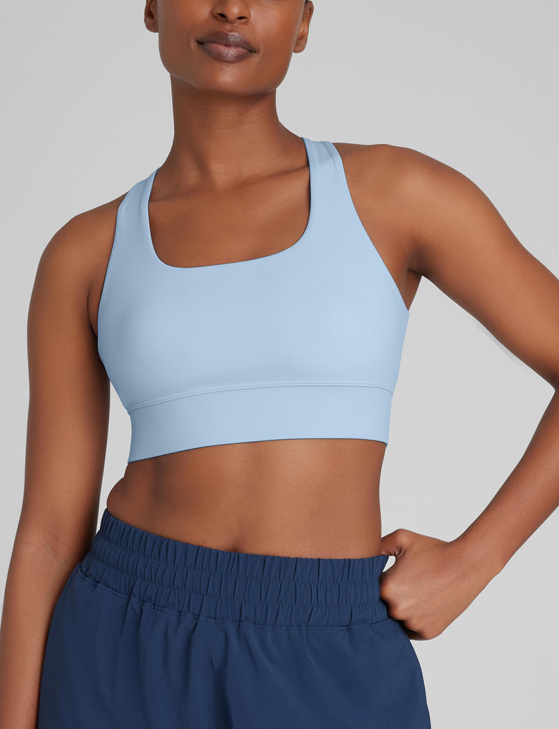 Low Impact Racerback Sports Bra::Cerulean