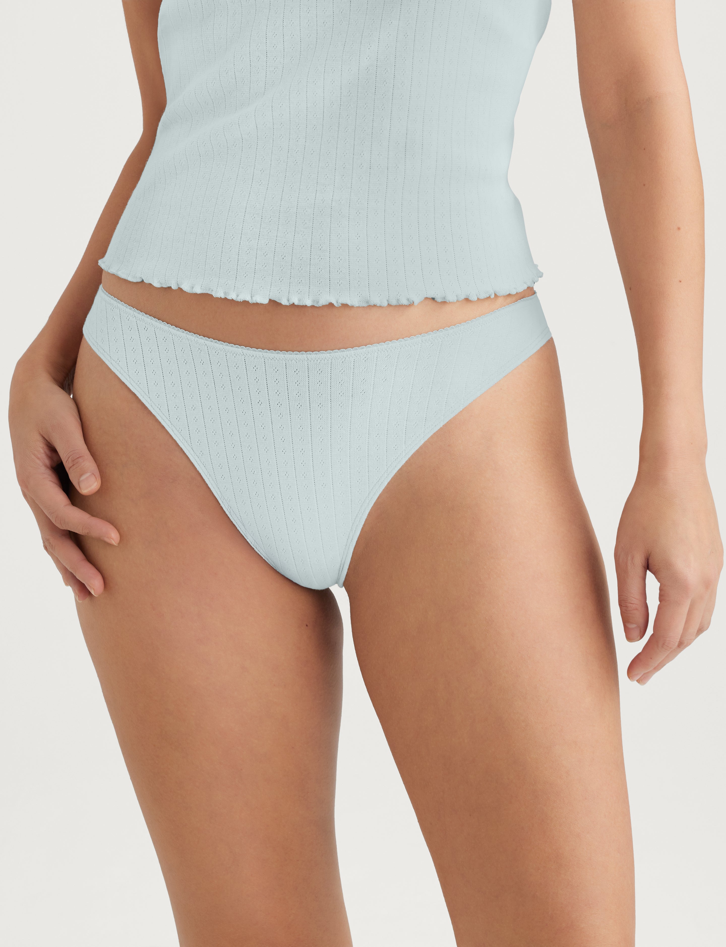 Women's Cotton Pointelle Thong (3-Pack)