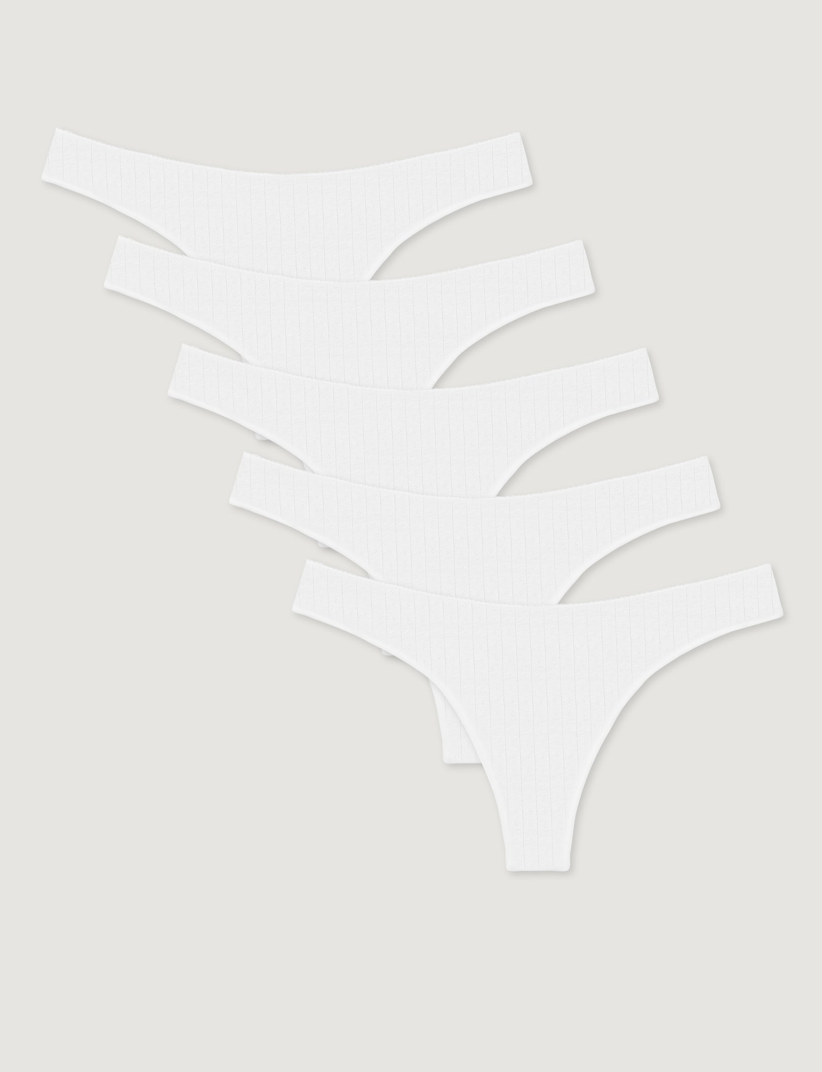 Women's Cotton Pointelle Thong (5-Pack)