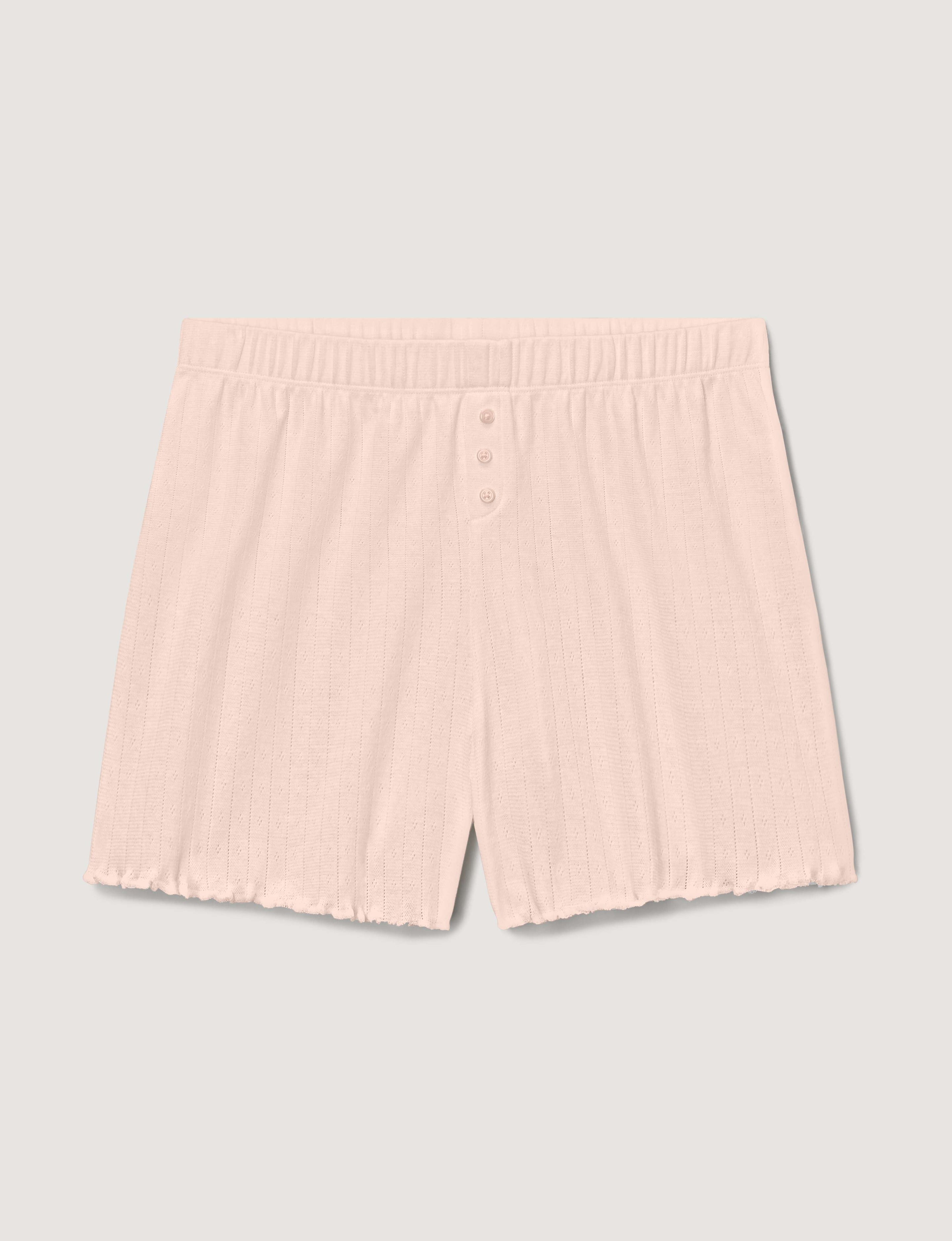 Women's Pointelle Rib Sleep Short