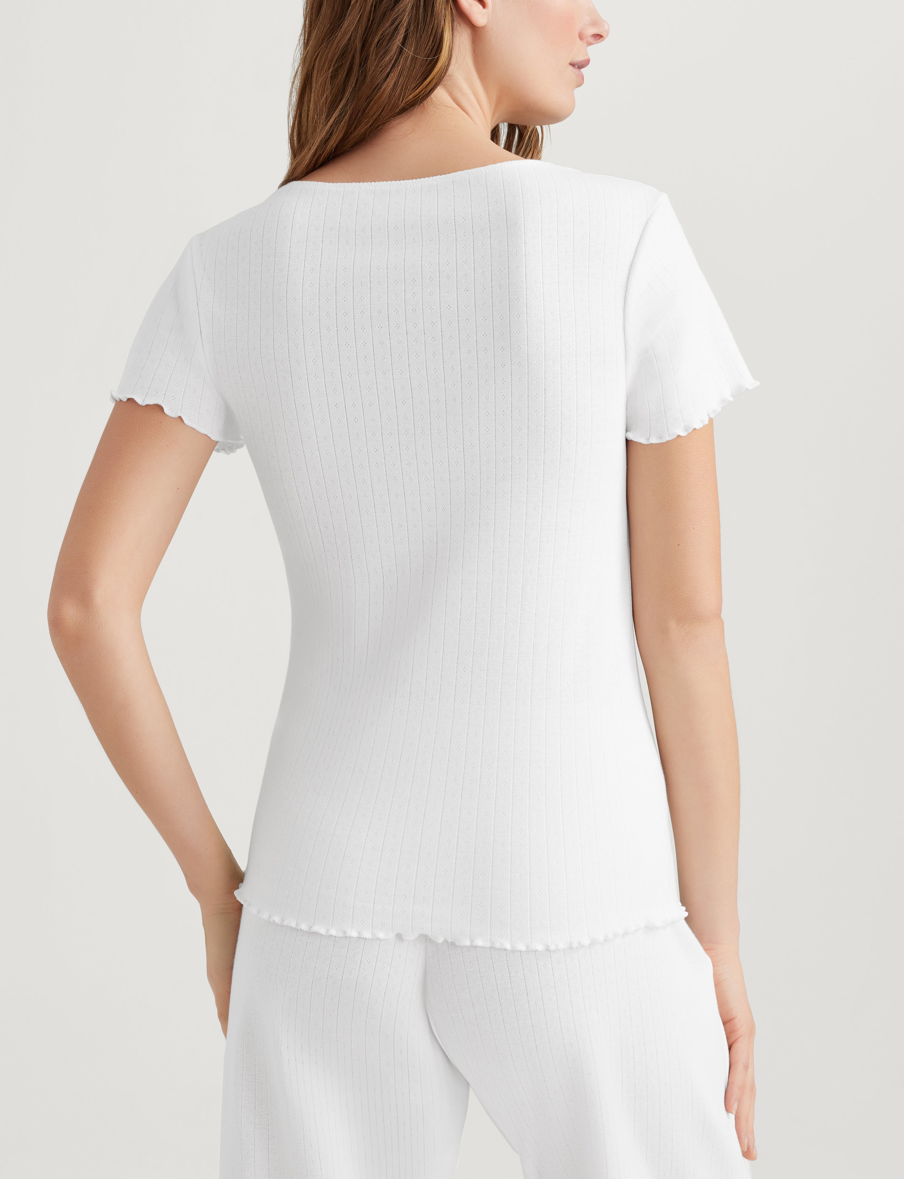 Women's Pointelle Rib Tee