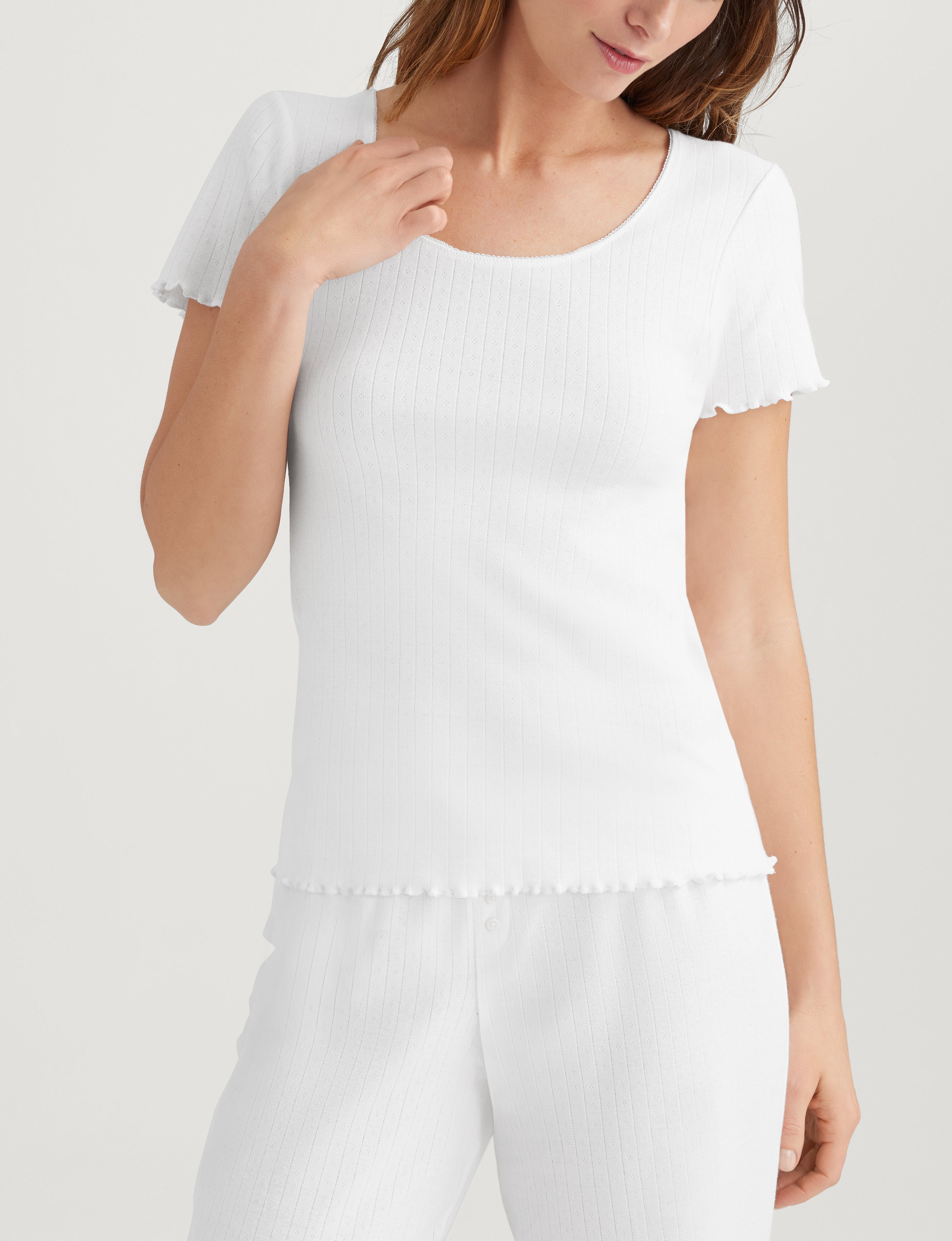 Women's Pointelle Rib Tee
