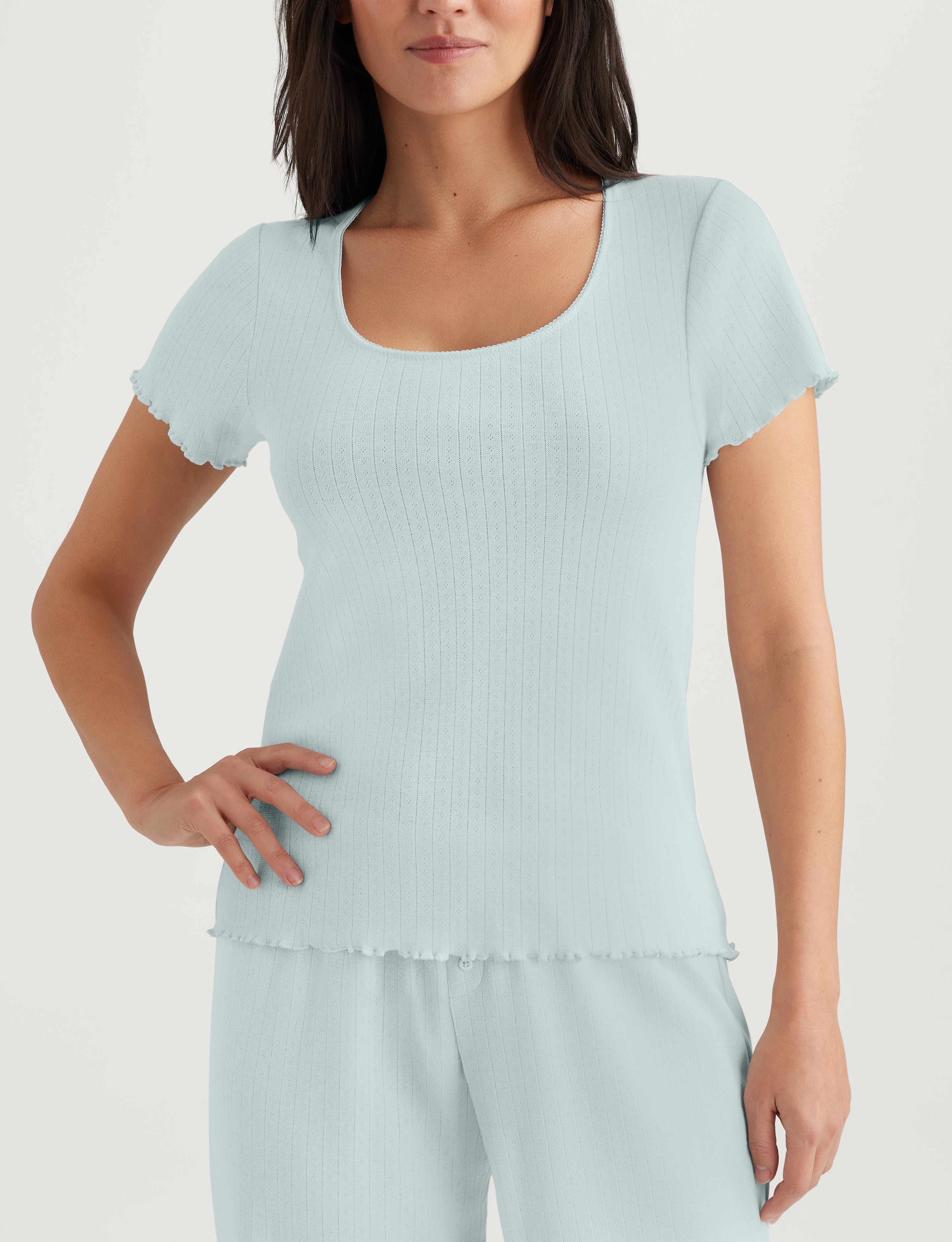 Women's Pointelle Rib Tee