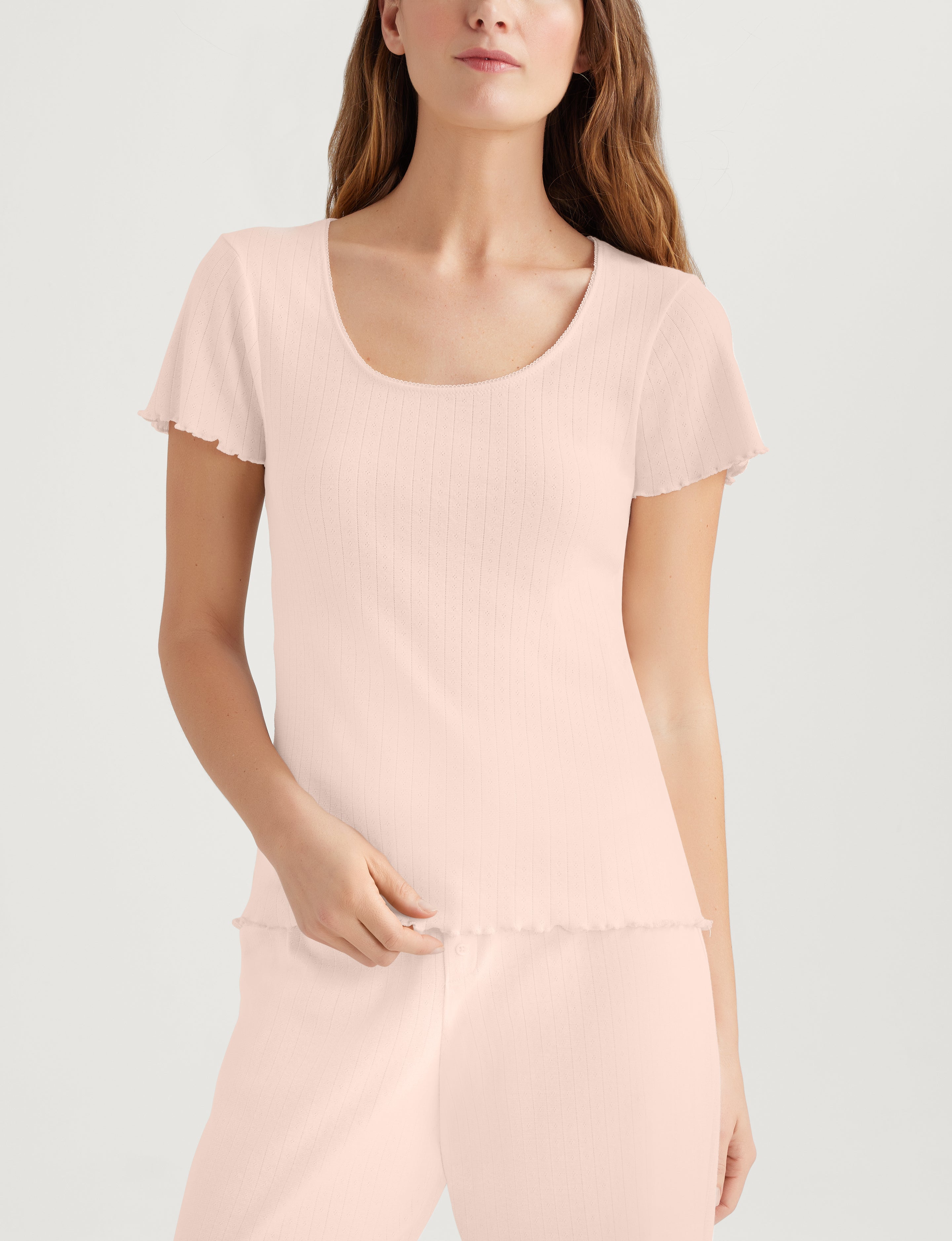 Women's Pointelle Rib Tee