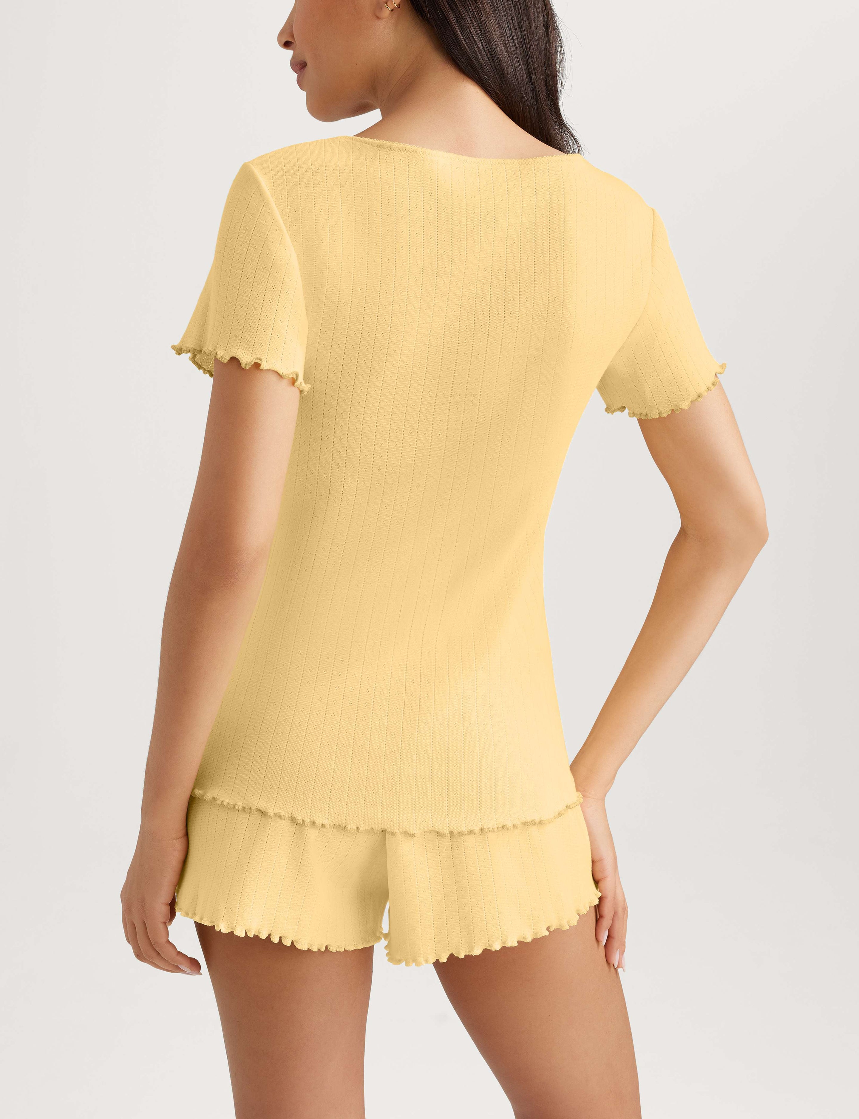 Women's Pointelle Rib Tee