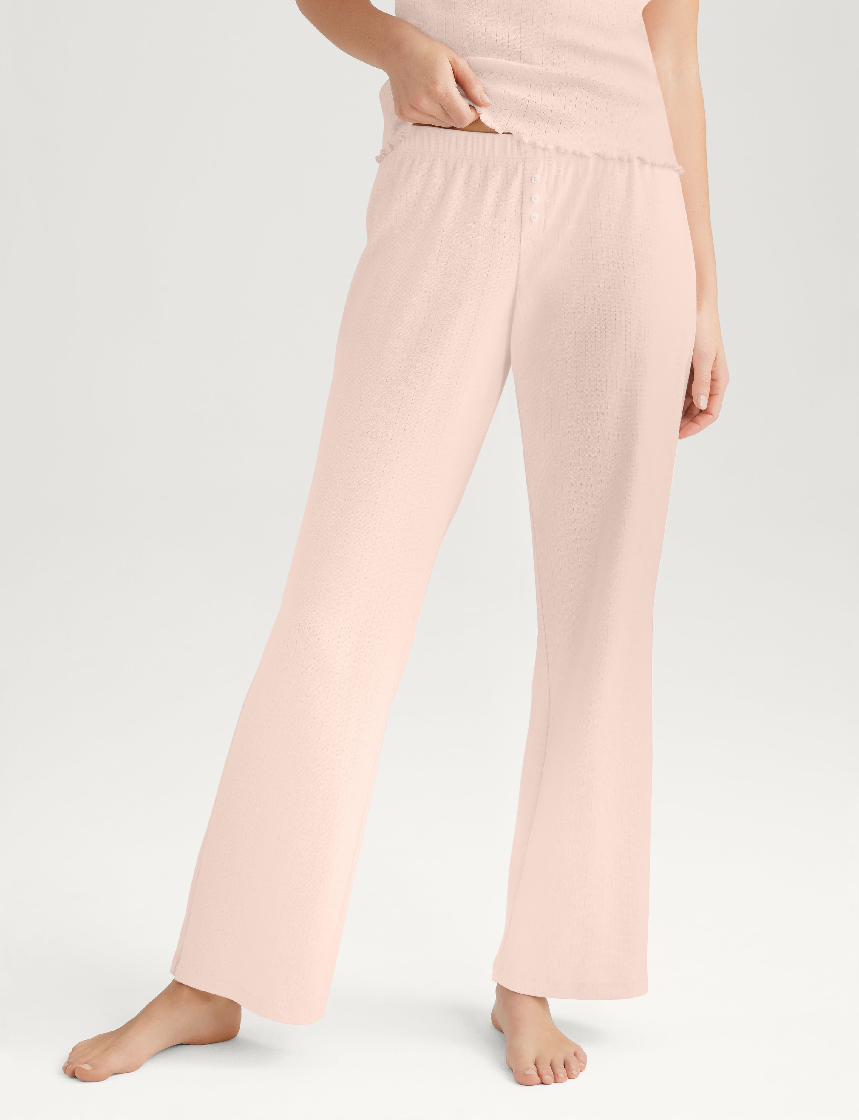 Women's Pointelle Rib Cami & Pant Set