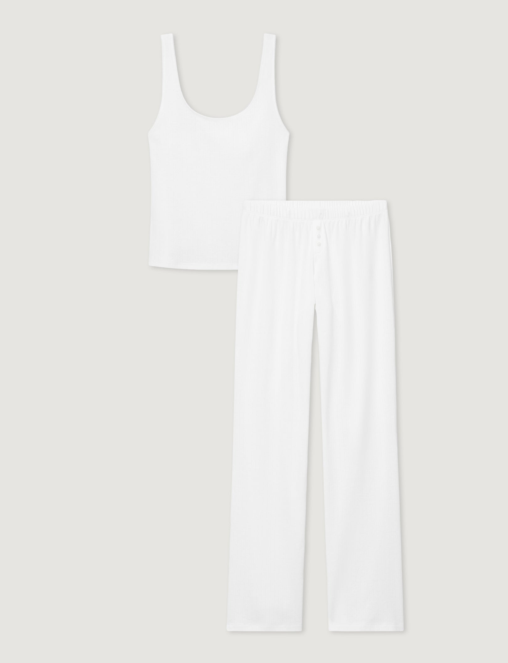 Women's Pointelle Rib Cami & Pant Set
