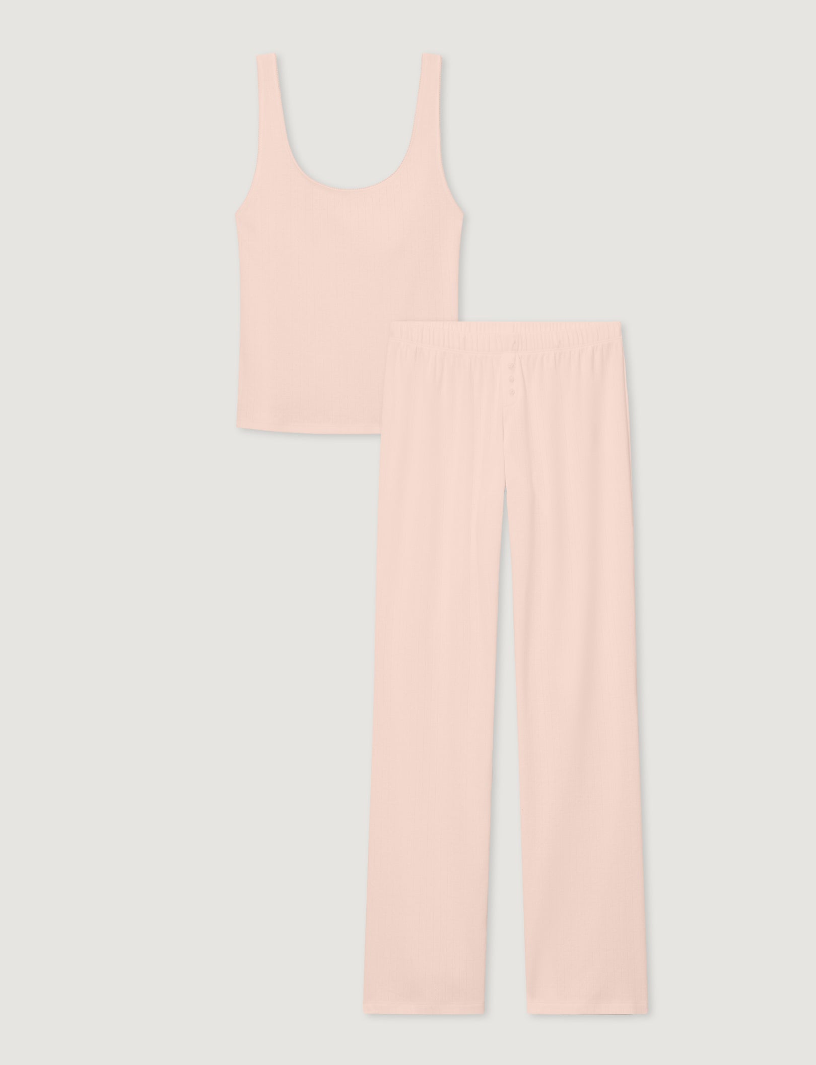 Women's Pointelle Rib Cami & Pant Set