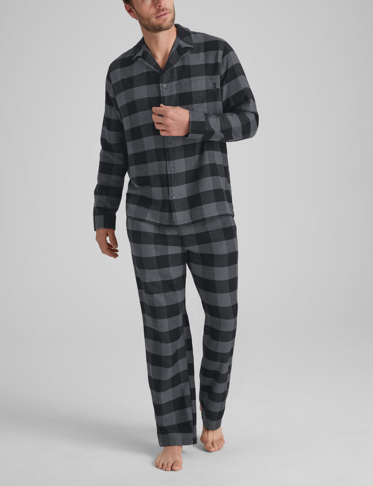 All Day Flannel Long Sleeve Button Up & Pant Set