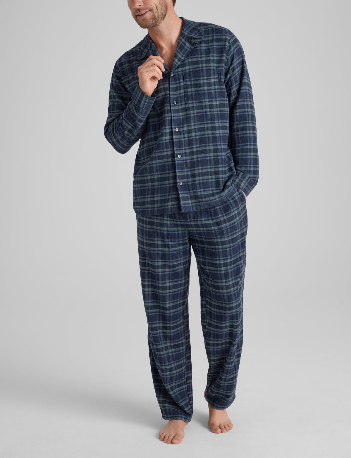 All Day Flannel Long Sleeve Button Up & Pant Set