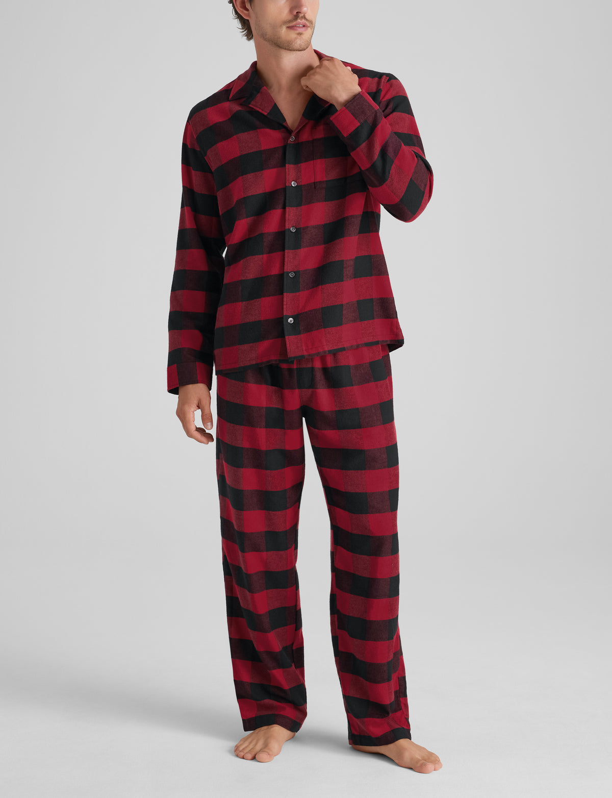 All Day Flannel Long Sleeve Button Up & Pant Set
