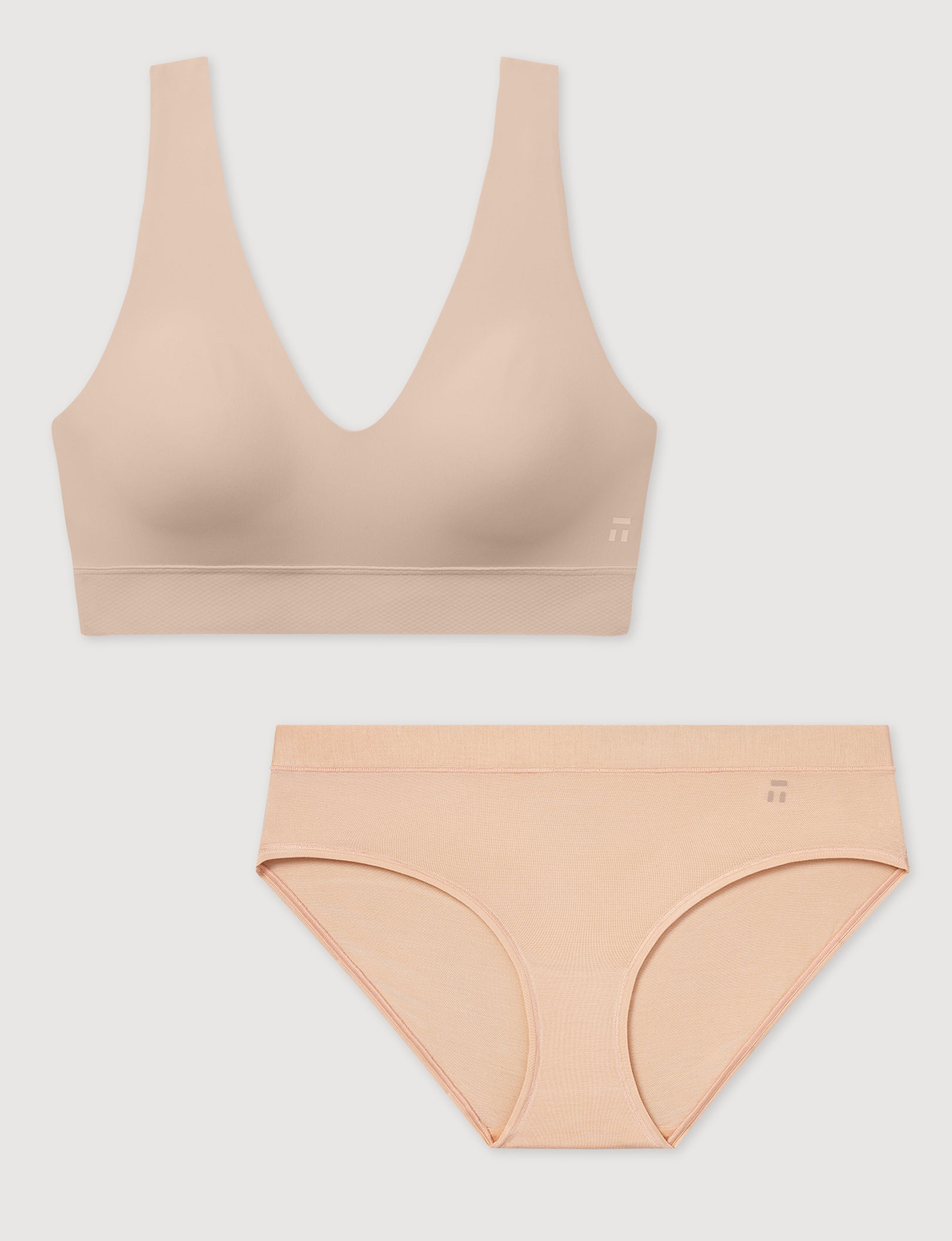 Second Skin V-Neck Bralette & Brief Set