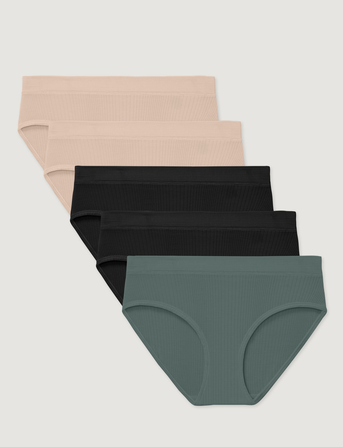 Women's Second Skin Luxe Rib Brief (5-Pack)