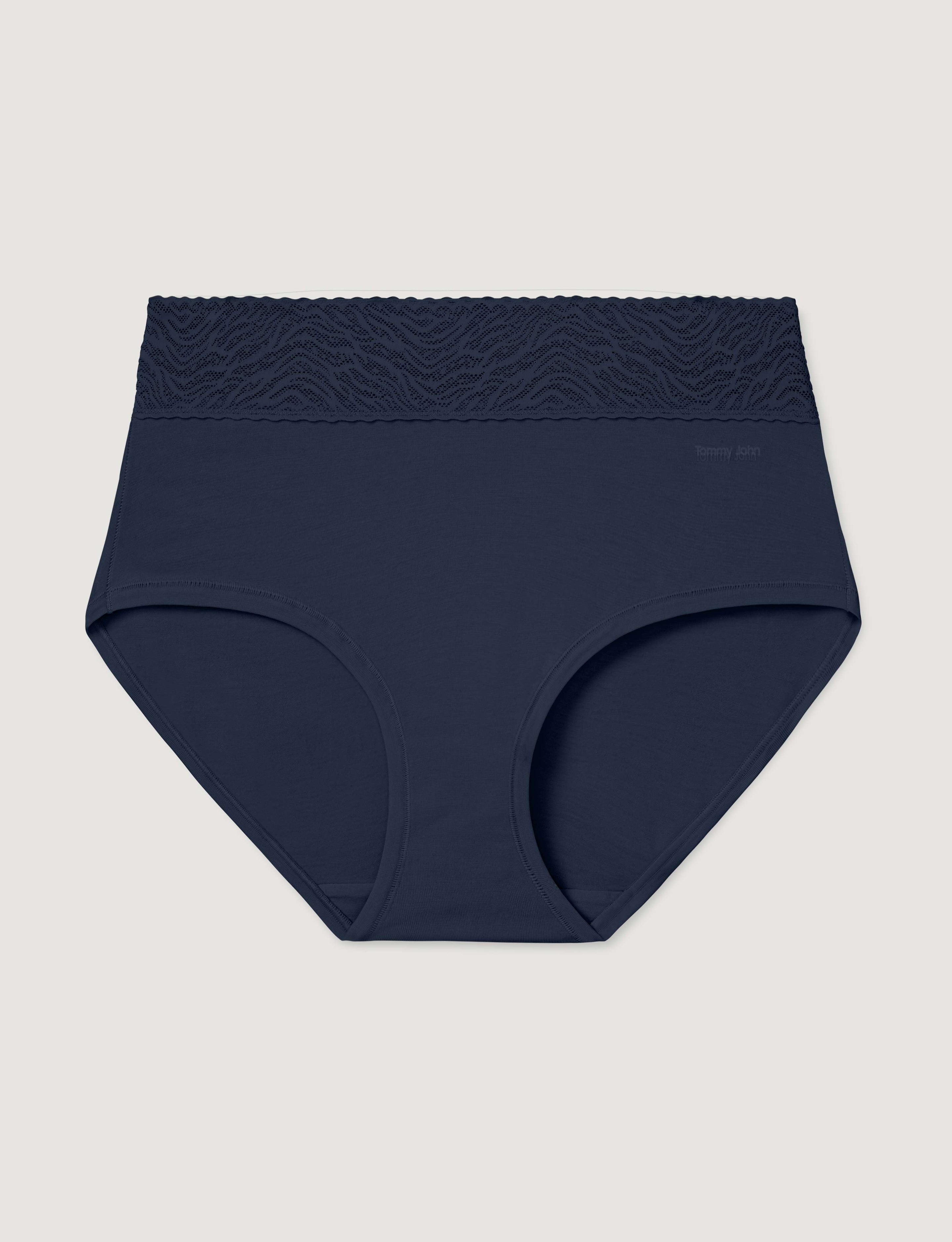 Women's Cool Cotton High Rise Brief, Lace Waist