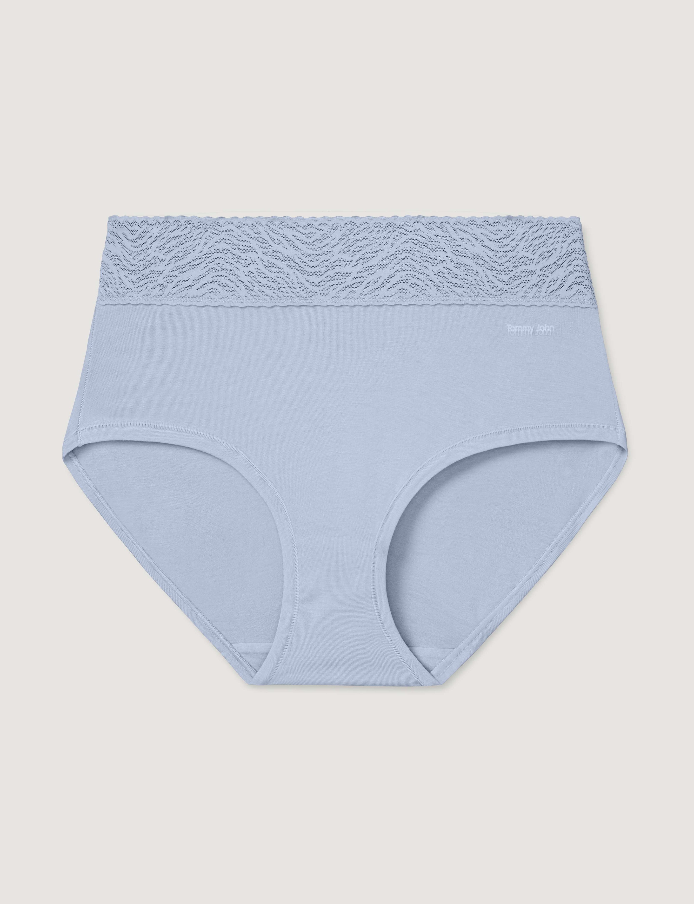 Women's Cool Cotton High Rise Brief, Lace Waist