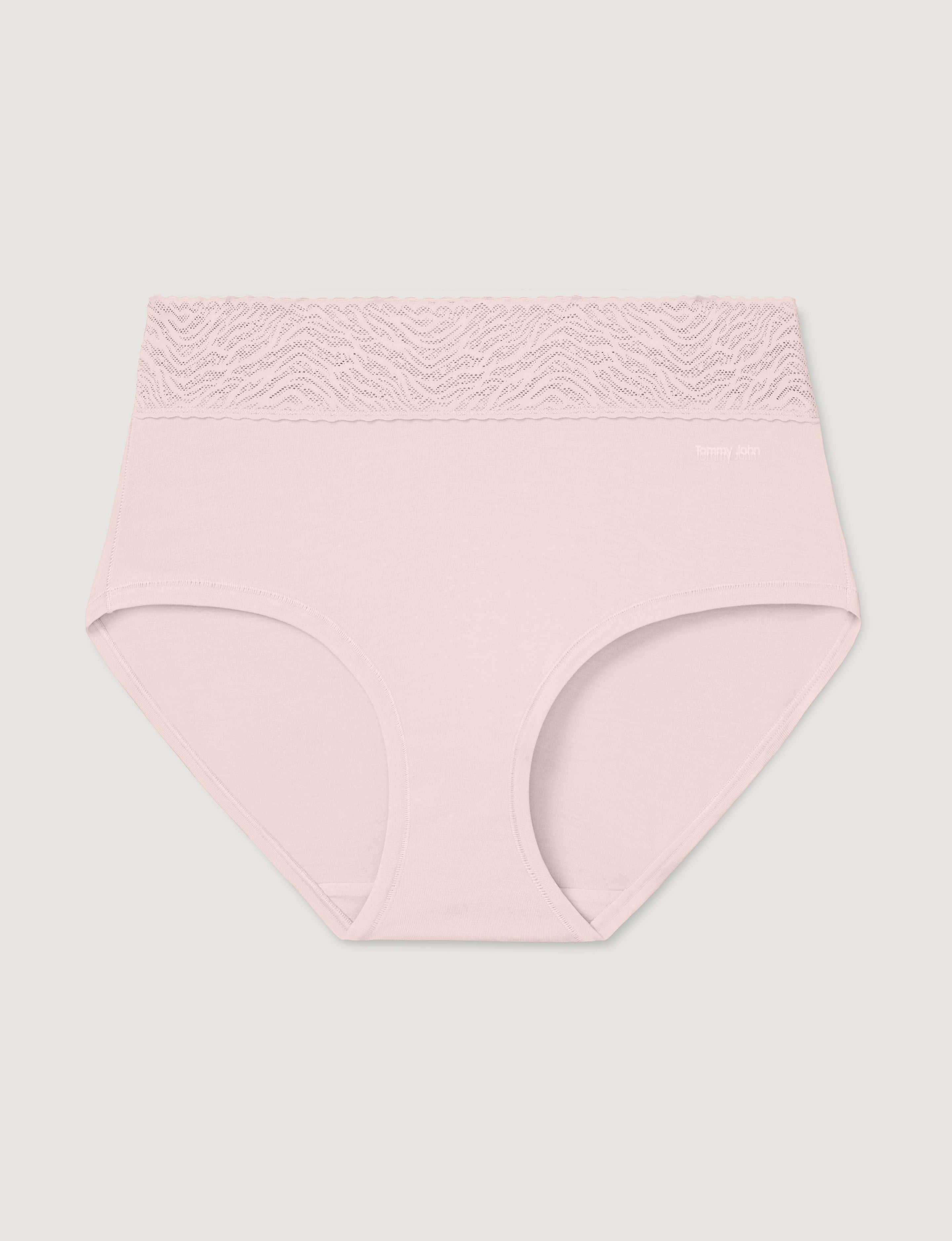 Women's Cool Cotton High Rise Brief, Lace Waist