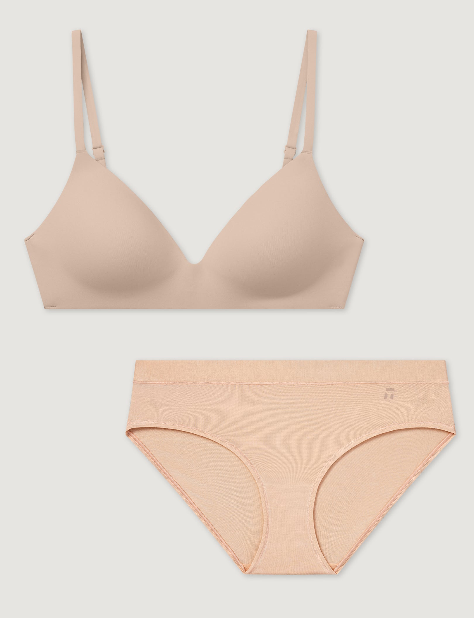 Second Skin Smoothing Wireless T-Shirt Bra & Brief Set
