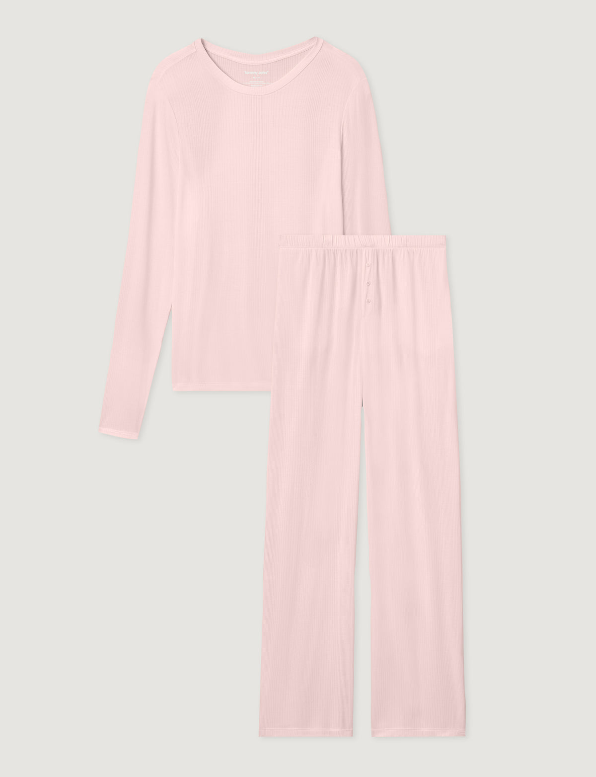 Women's Second Skin Luxe Rib Long Sleeve Crew Neck & Pant Set