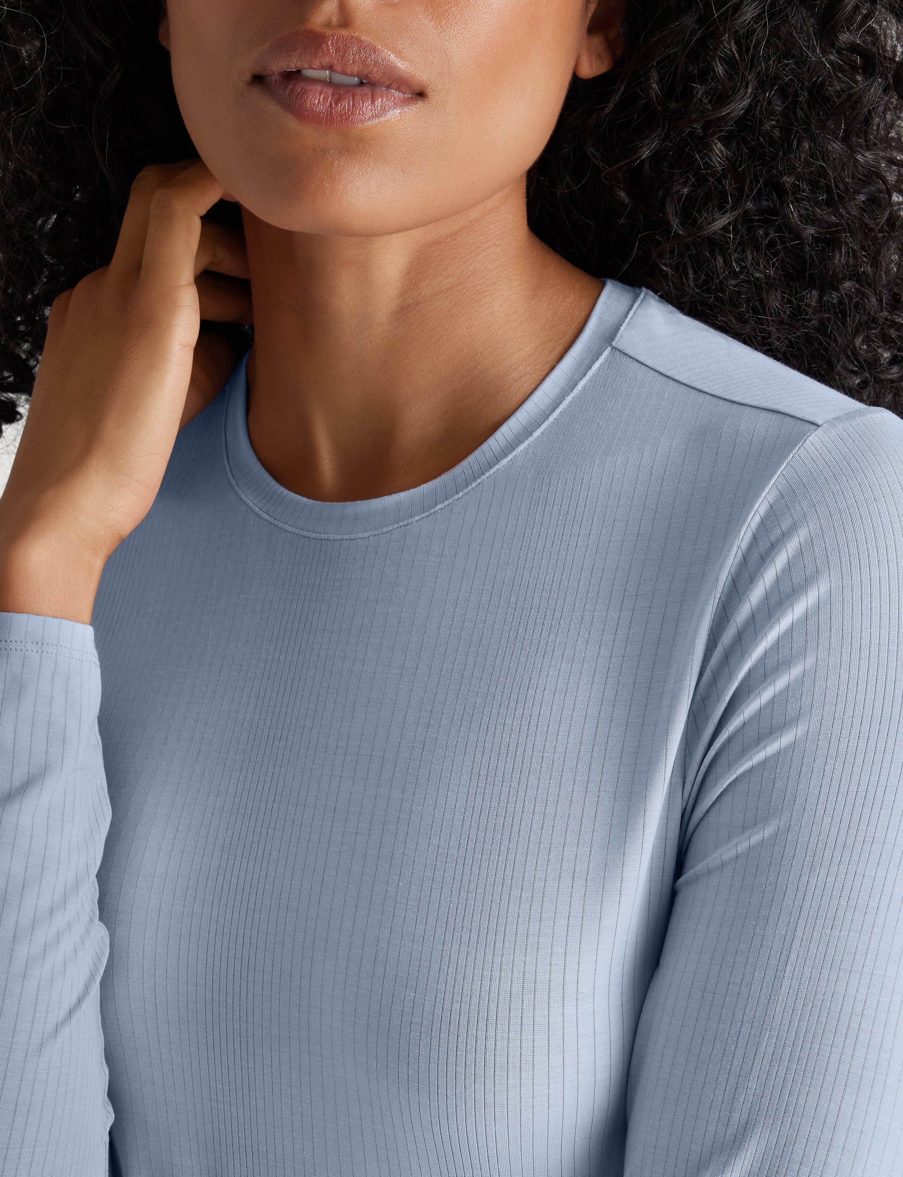 Women's Second Skin Luxe Rib Henley