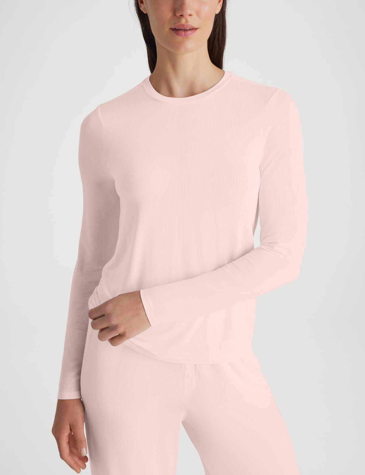 Women's Second Skin Luxe Rib Long Sleeve Crew Neck