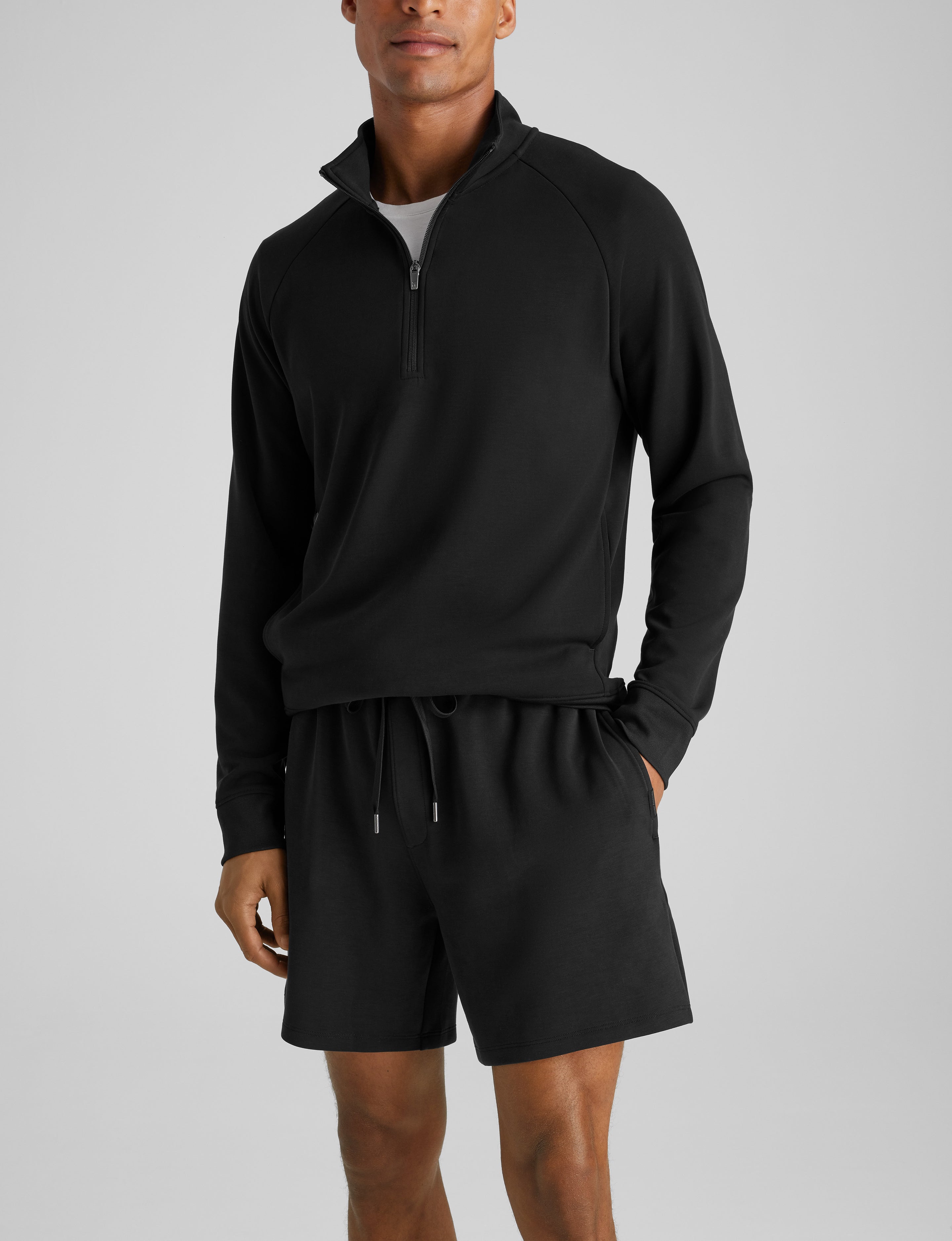 Luxe Traveler Knit Quarter Zip & Short Set
