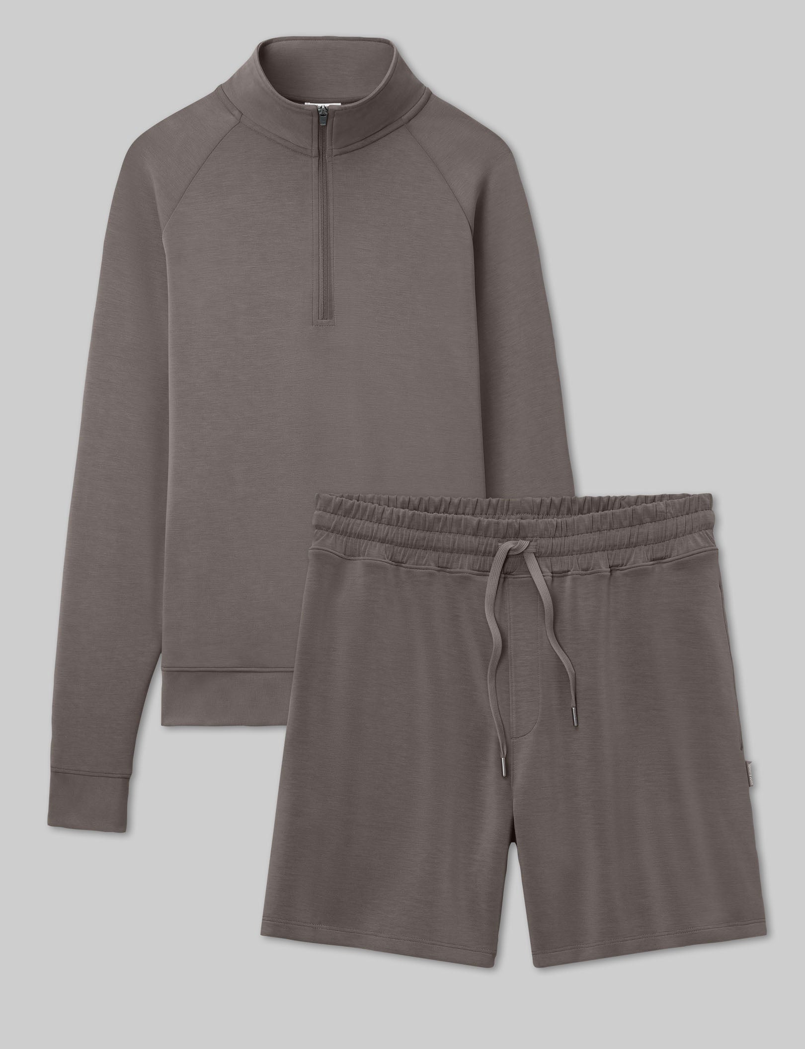 Luxe Traveler Knit Quarter Zip & Short Set