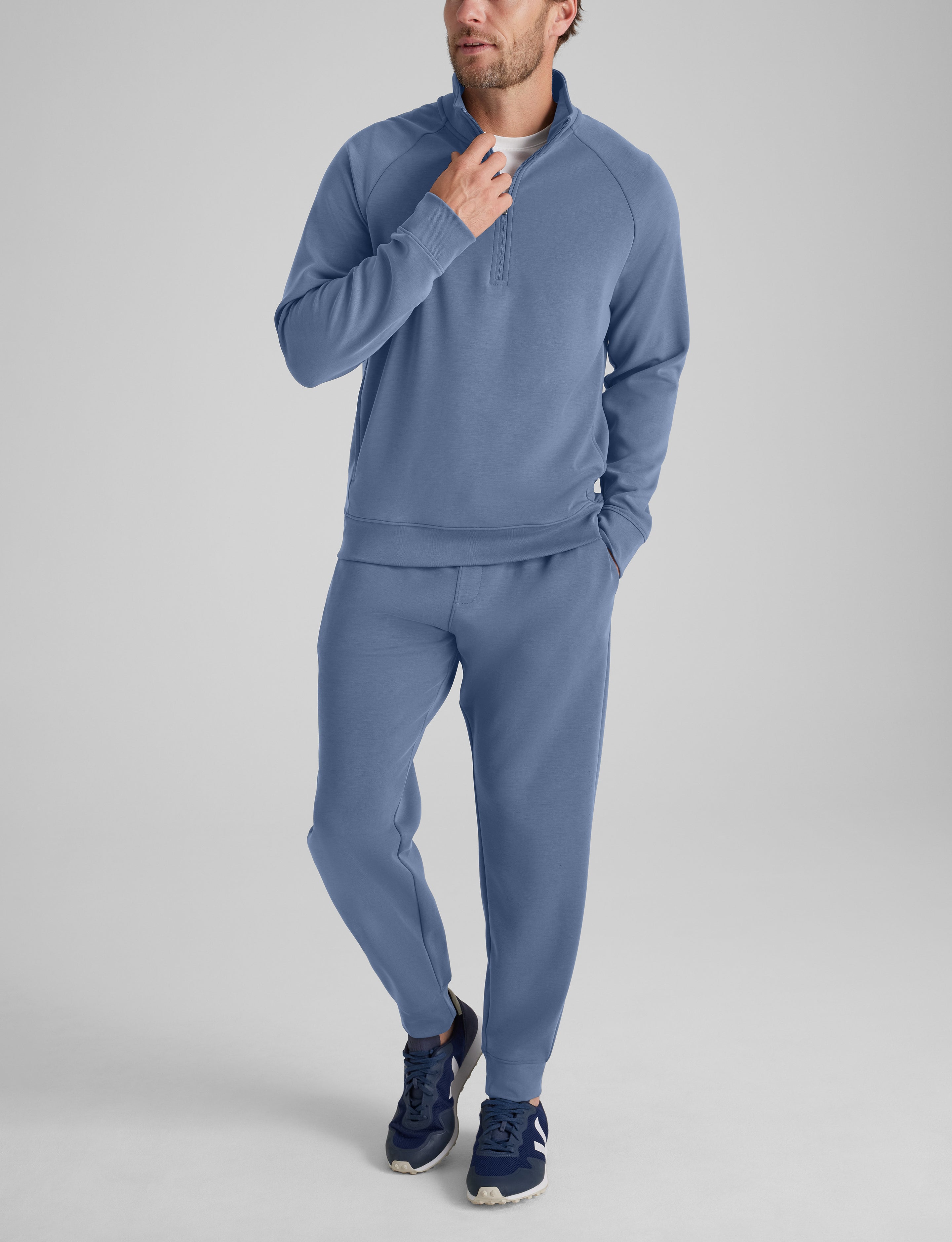 Luxe Traveler Knit Quarter Zip & Jogger Set