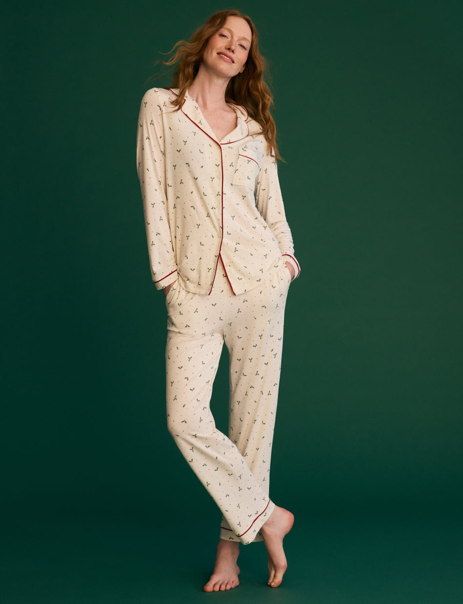 Women's Downtime Long Sleeve Pajama Top & Pant Set