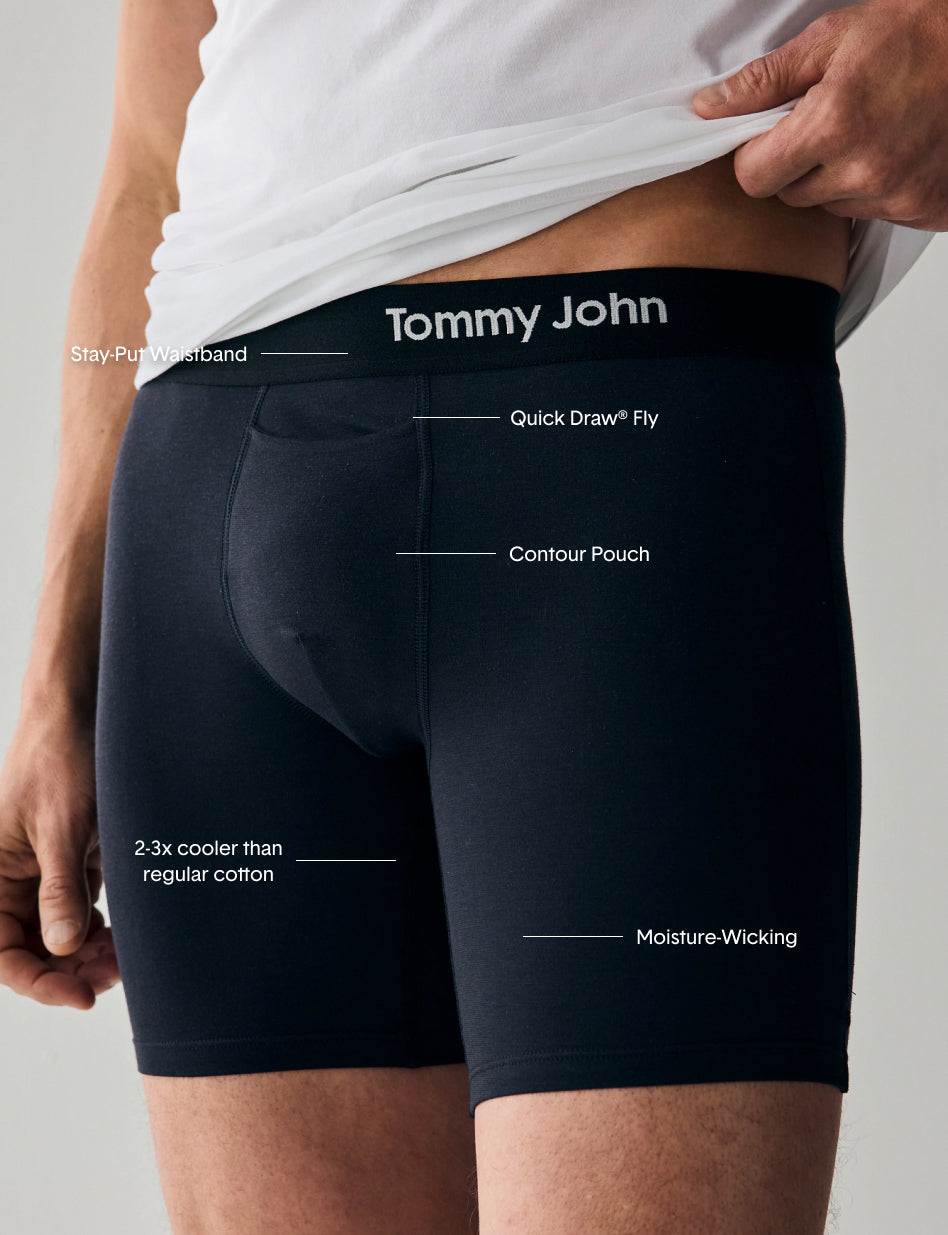 Cool Cotton Mid-Length Boxer Brief 6"