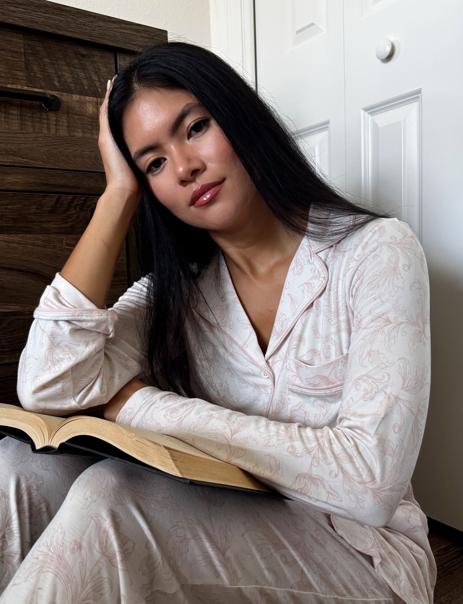 Women's Downtime Long Sleeve Pajama Top & Pant Set