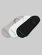 Cushioned No Show Sock (3-Pack)::Light Grey Heather/White/Black
