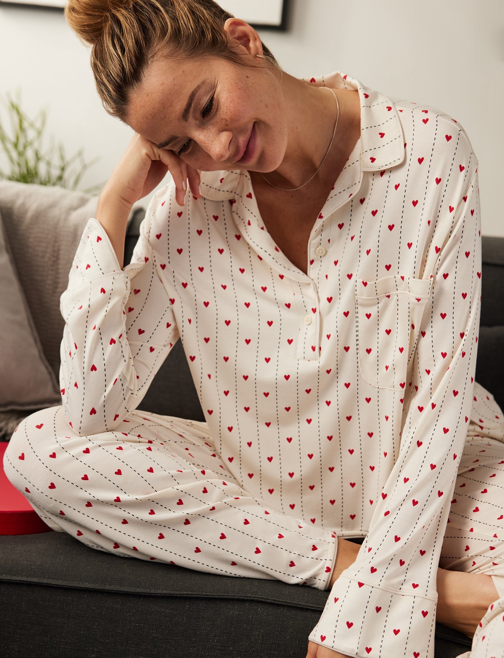 Women's Downtime Long Sleeve Pajama Top & Pant Set