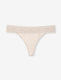 Women's Cool Cotton Thong, Lace Waist::Oatmeal Heather Lace Waist::Swatch