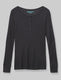 Women's Lounge Henley::Black::Swatch