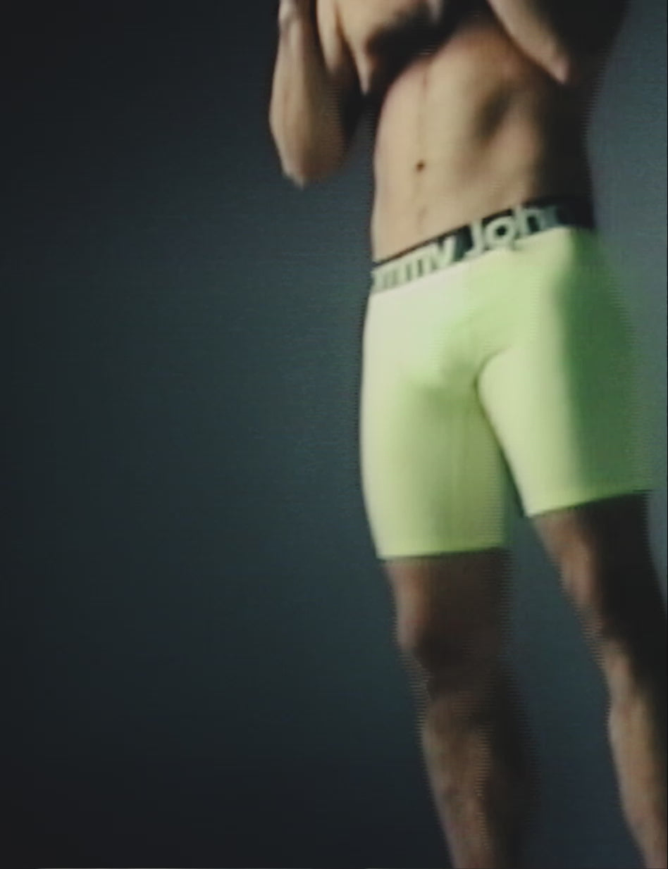 360 Sport Mid-Length Boxer Brief 6" (3-Pack)::Black/Blue Quartz/Pale Lime