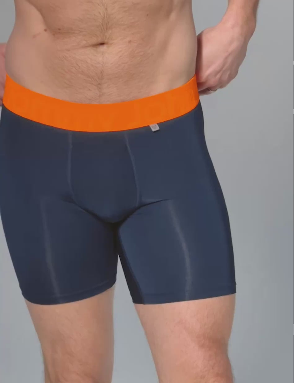 360 Sport Boxer Brief 8" (3-Pack)::Bluefish/Shocking Orange/Green Gecko