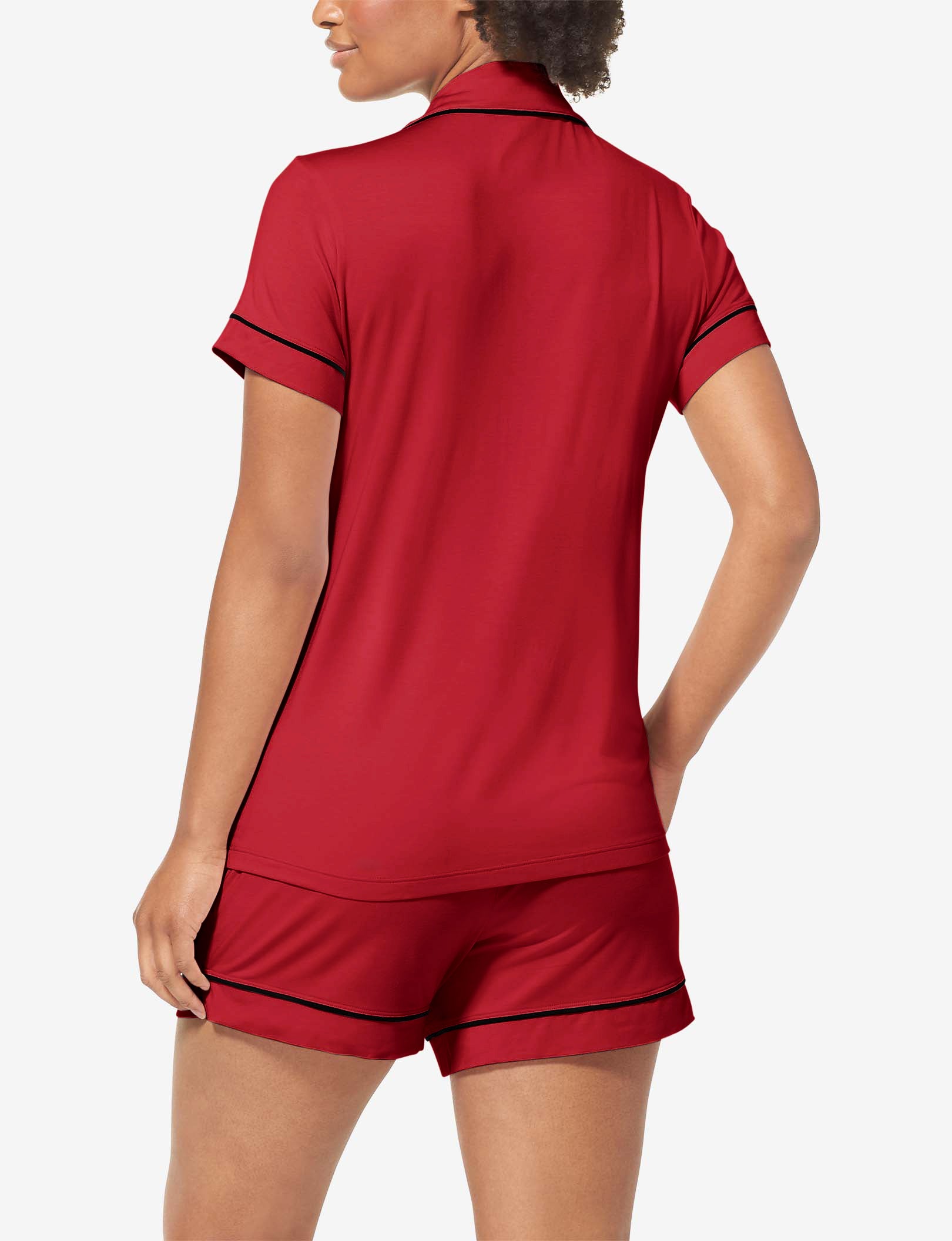 Women's Short Sleeve Top & Short Pajama Set