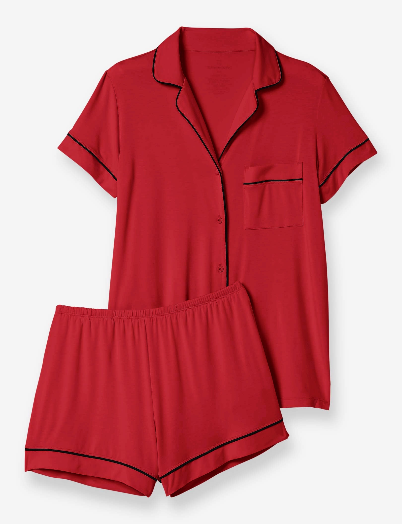 Women's Short Sleeve Top & Short Pajama Set