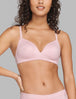 Second Skin Comfort Lace Lightly Lined Wireless Bra::Peachskin Lace