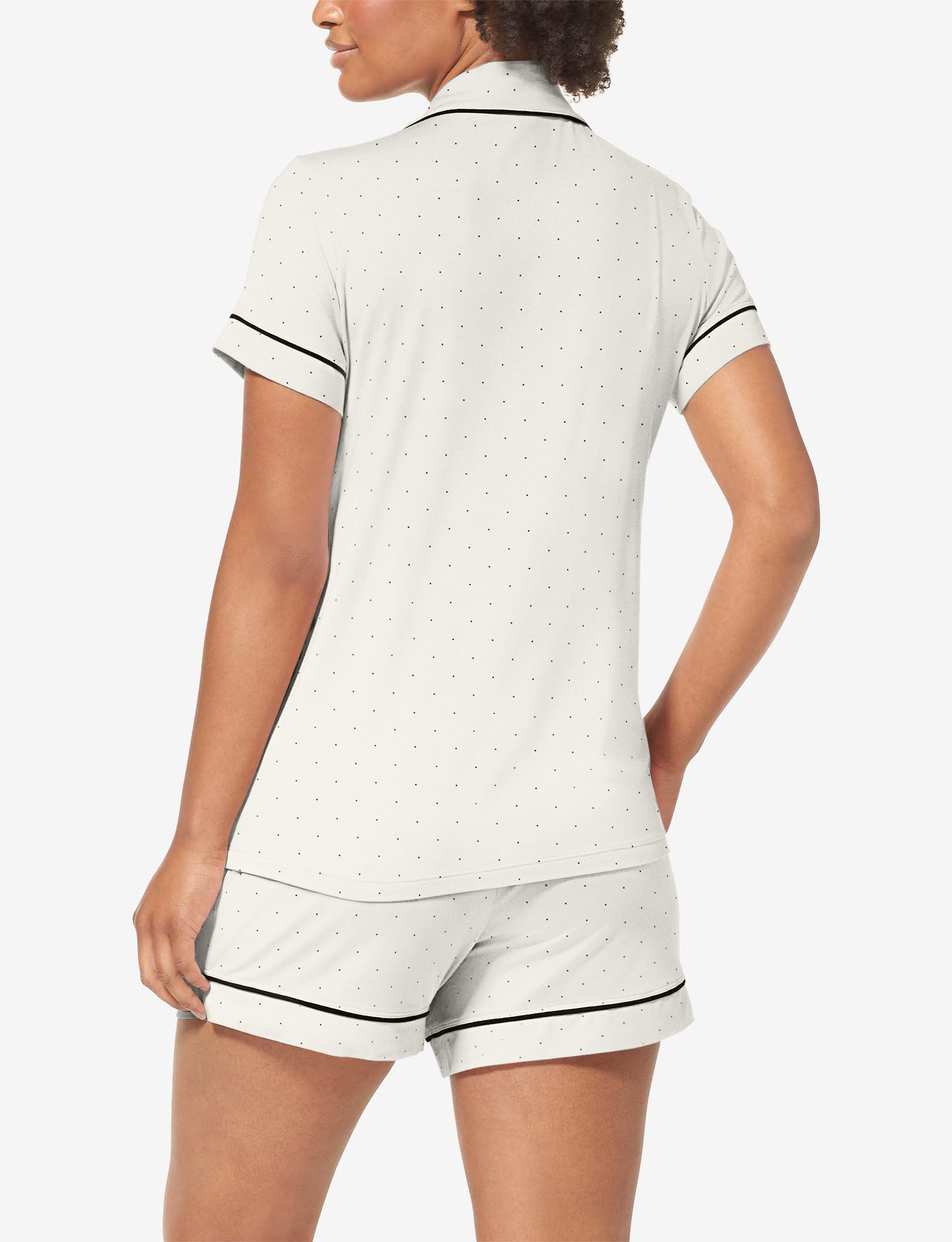 Women's Short Sleeve Top & Short Pajama Set