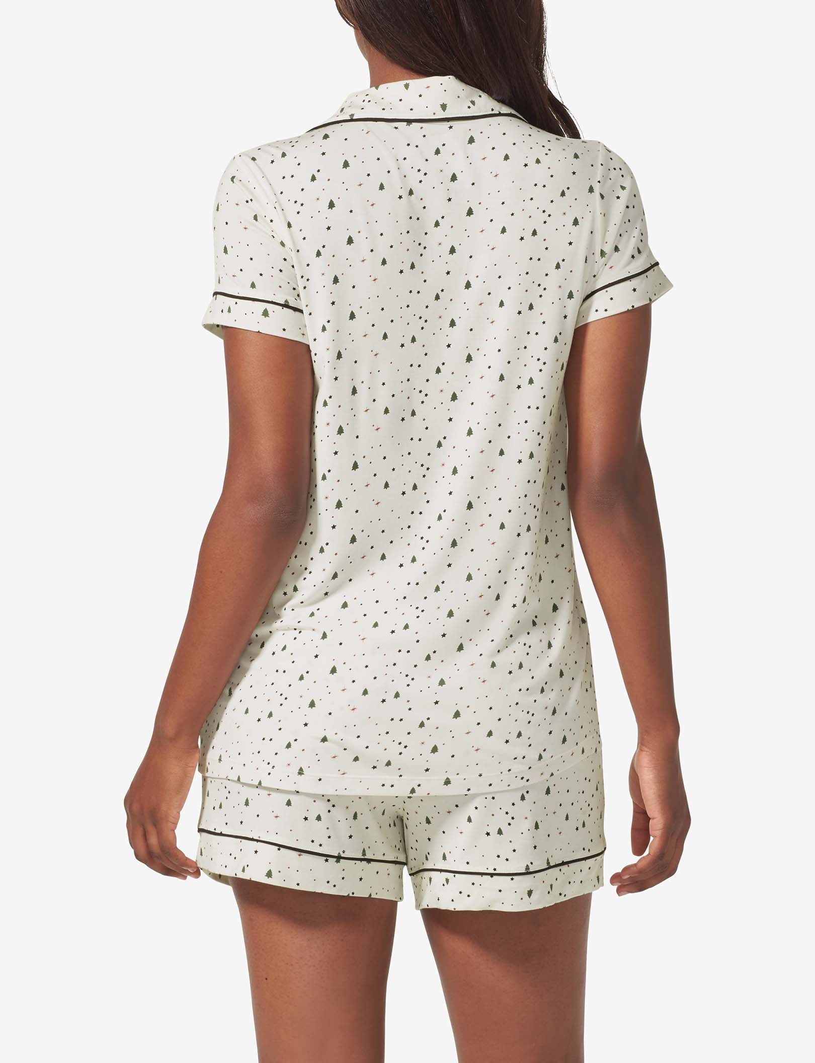 Women's Short Sleeve Top & Short Pajama Set