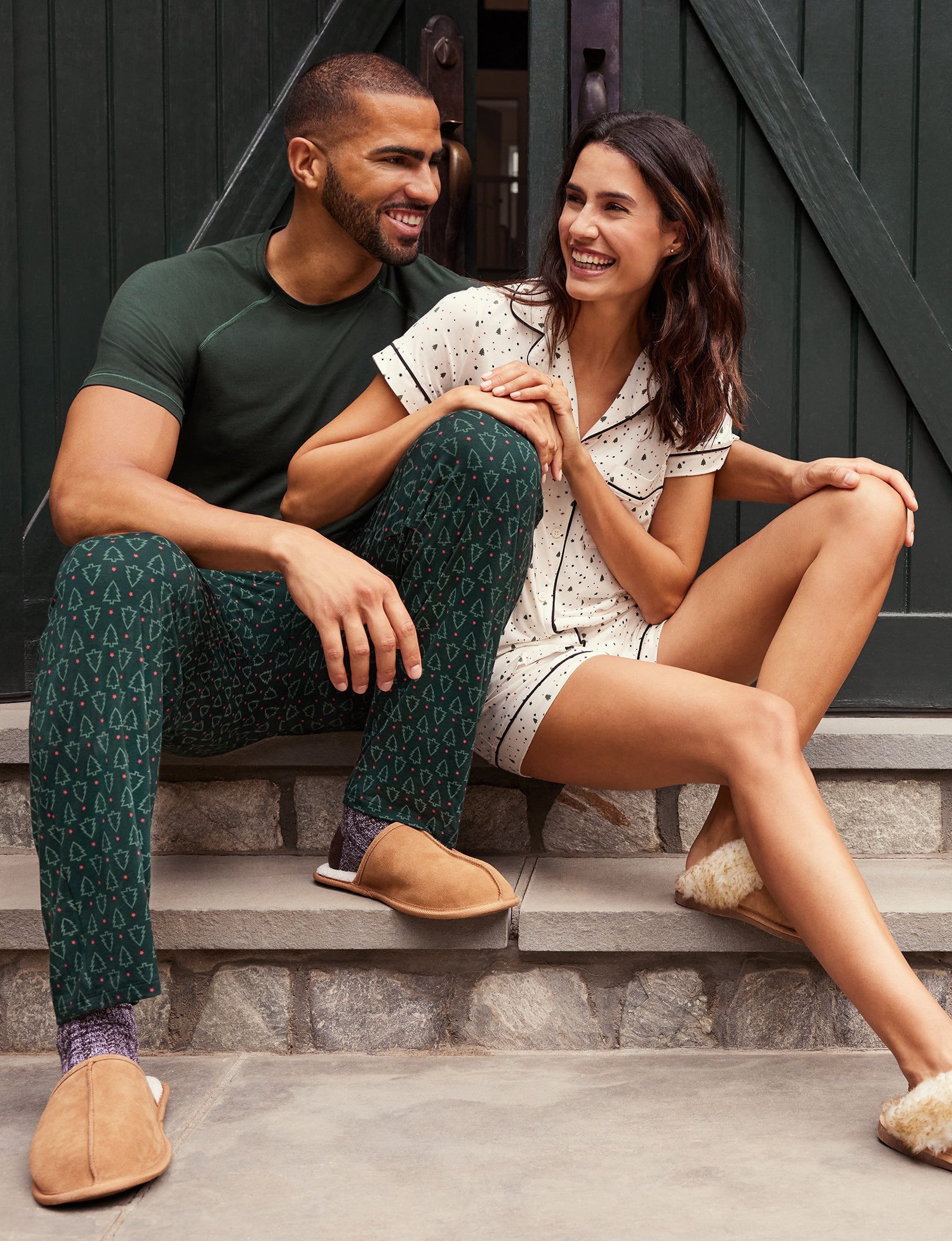Women's Short Sleeve Top & Short Pajama Set